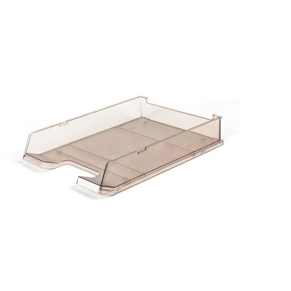 Лоток для бумаг горизонтальный HAN, полистирол, отделений 1, цвет тонированный коричневый, Германия