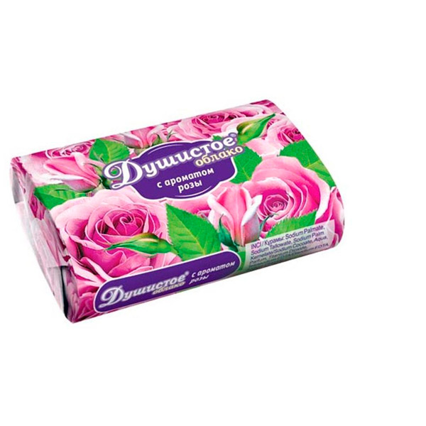 Мыло туалетное 90 г, Душистое облако, аром. Роза, Россия