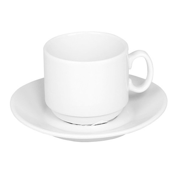 Кофейная пара Добруш, "Мокко", фарфор, 100 мл, цвет белый, Беларусь