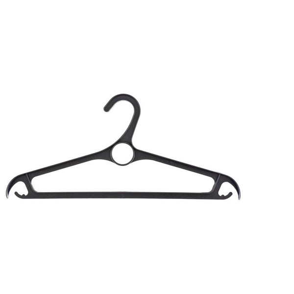 Вешалка-плечики Elfe, пластик, цвет черный, р. 48-50, с перекладиной, Россия
