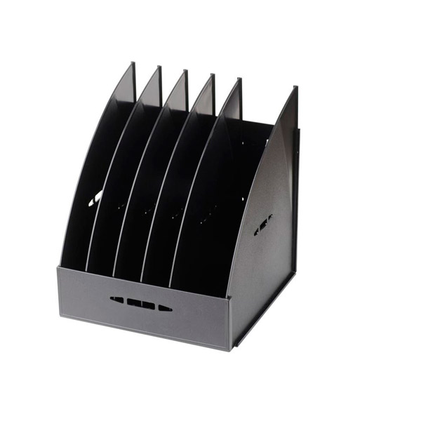 Накопитель вертикальный Attache, пластик, отделений 5, сборный, цвет черный, Беларусь