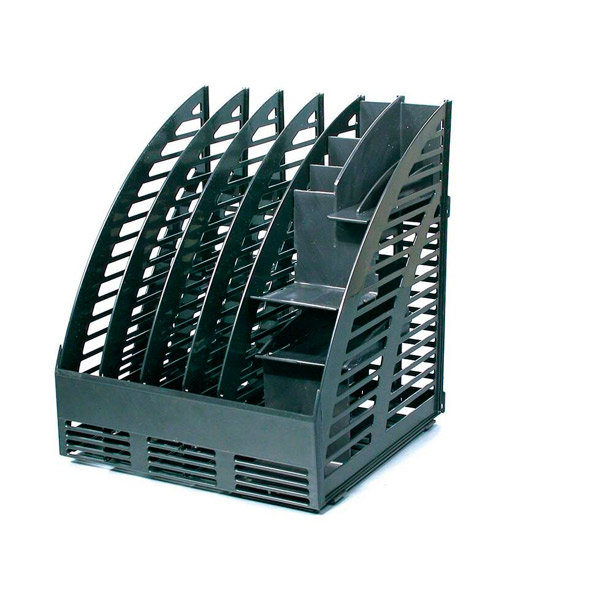 Накопитель вертикальный Attache, пластик, 240 мм, отделений 4, цвет черный, Беларусь