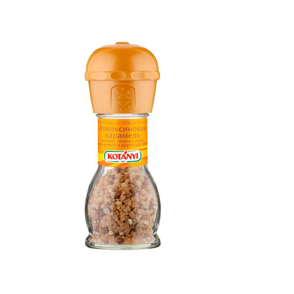 Продукт бакалейный: сахар, Kotanyi, апельсиновая карамель,   42 г, мельница, Австрия