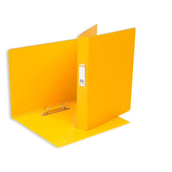 Папка 2 кольца A4, ширина корешка 35 мм, цвет желтый, Bantex, Россия