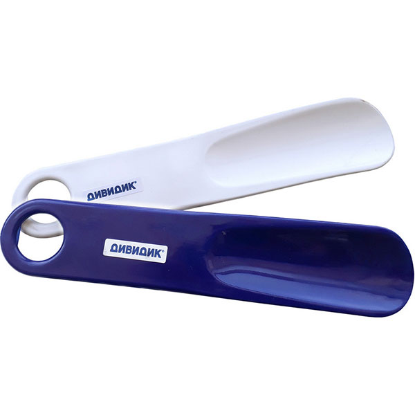 Ложка (рожок) для обуви 19 см, Дивидик, полипропилен, цвет ассорти