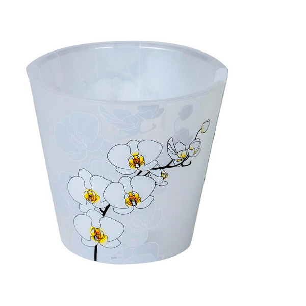 Горшок для цветов, InGreen, "Фиджи Орхид", 1,6 л, цвет белый