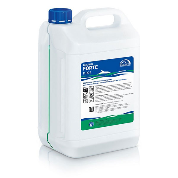Cредство для машинной мойки полов с сильной степенью загрязнения, Dolphin, Forte, 5 л, малопенное, концентрат, D 004