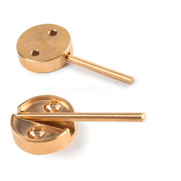 Опечатывающее устройство плашка, с флашком, латунь, диаметр 29 мм, Россия