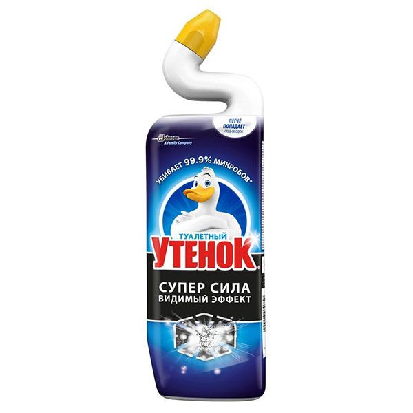 Средство для сантехники ТУАЛЕТНЫЙ УТЕНОК, "Видимый Эффект",  900 мл, жидкость, для чистки унитаза, Россия