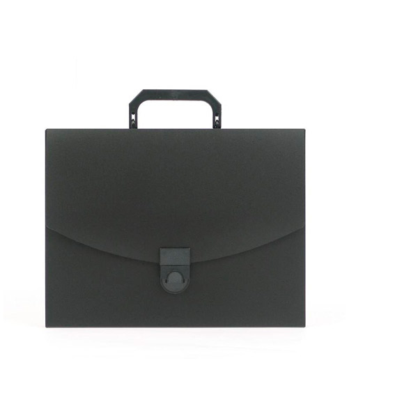 Папка-портфель Attache, пластик, A4, отделений 1, 240х30х317 мм, замок, цвет черный, Россия