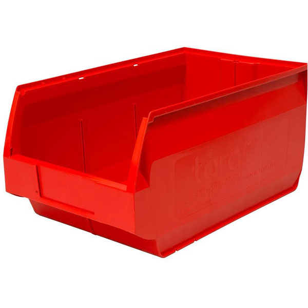 Ящик (лоток)  для склада для метизов, полипропилен, "Лотки для склада Италия", цвет красный, Польша