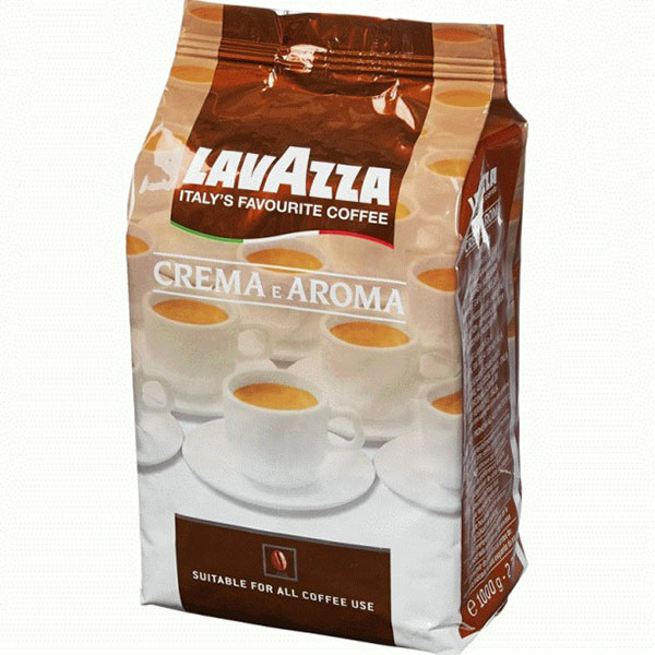 Кофе в зернах Lavazza, "Crema e Aroma", вес 1000 г, 40% Арабика, 60% Робуста, Италия
