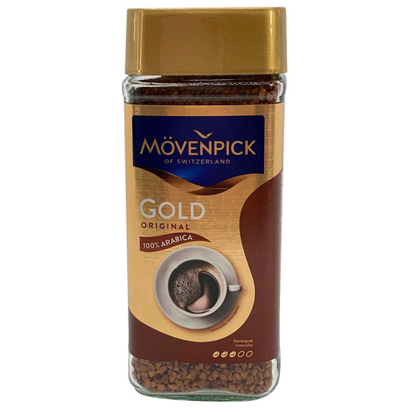 Кофе растворимый, Movenpick, Gold Original, вес  200 г, сублимированный, упаковка стеклянная банка, Германия