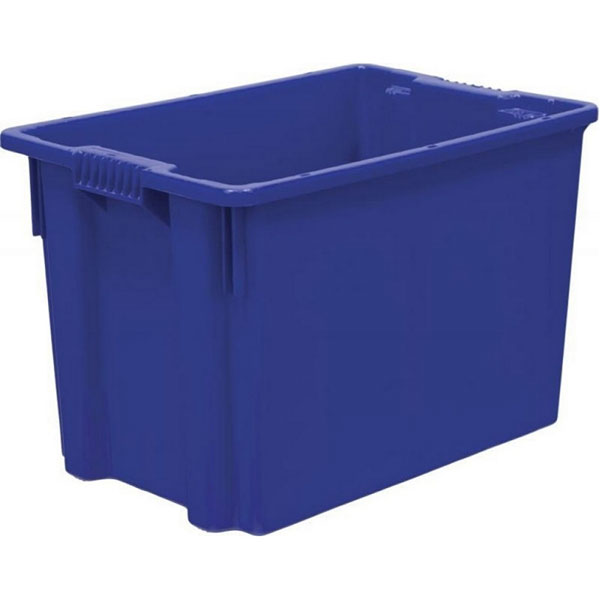 Ящик для хранения универсальный, полиэтилен низкого давления (ПНД), 505x365x395 мм, цвет синий, Россия