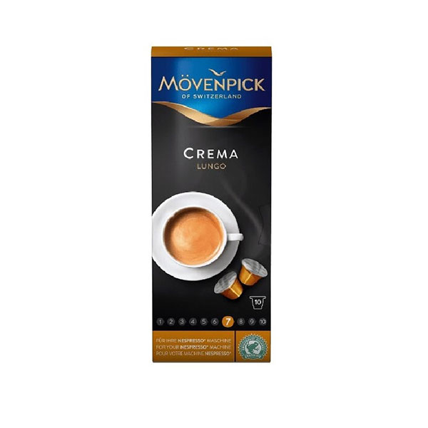 Капсулы для кофемашин Movenpick, "Lungo Crema", комплект 10 шт., по 5,7 г, Германия