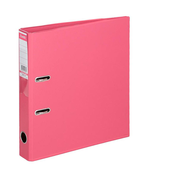 Регистратор A4, ширина корешка 50 мм, цвет розовый, Bantex, пластик, Россия