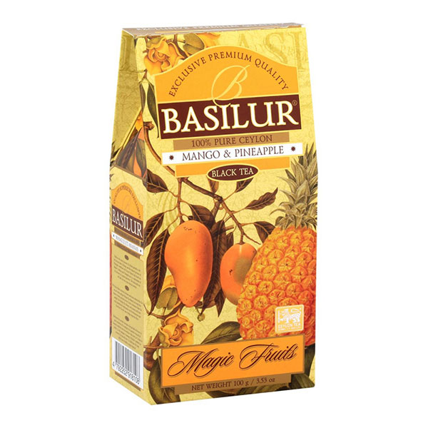 Чай листовой вес 100 г, Basilur, "Волшебные фрукты", черный, манго и ананас, фруктово-ягодный, Шри-Ланка, 70535-00