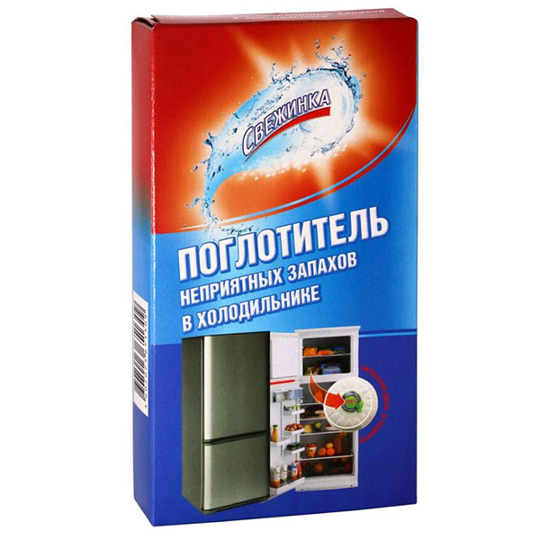 Дезодоратор- поглотитель неприятного запаха для холодильника,  Снежинка, в упаковке 2 шт., Россия