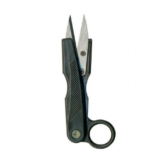 Ножницы профессиональные для обрезки ниток, КраМет, 125 мм, чехол, цвет черный, Н-065