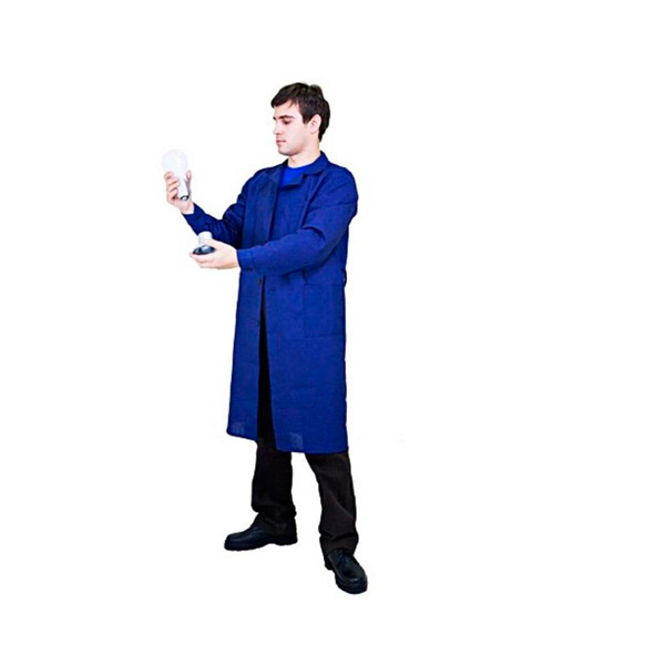 Халат рабочий мужской, У02-ХЛ, размер 60-62, рост 182-188, цвет синий, Россия