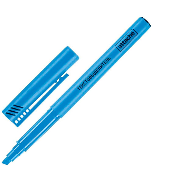 Текстовыделитель Attache, толщина линии письма 3 мм, цвет чернил синий, Китай