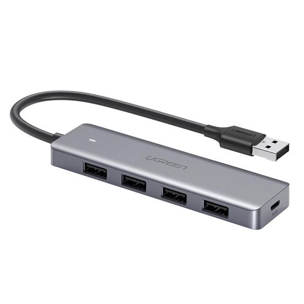 Разветвитель USB портов UGREEN, usb 3.0, 4 шт., цвет серый, 50985, Китай