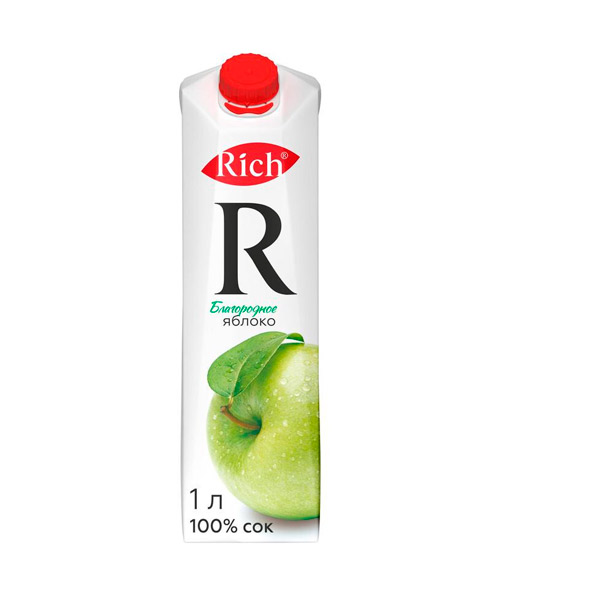 Сок Rich, яблочный, 1 л, Россия