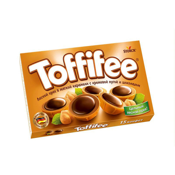 Конфеты шоколадные, Toffifee, вес  125 г, упаковка картонная коробка, Германия