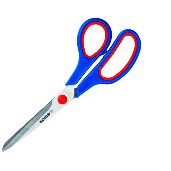 Ножницы Kores, "Softgrip", 210 мм, асимметричные ручки, Китай