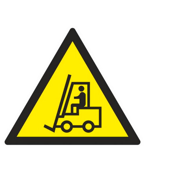 Знак предупреждающий, W07, "Внимание. Автопогрузчик", 200*200 мм, самоклеящаяся пленка ПВХ, ГАСЗНАК, Россия
