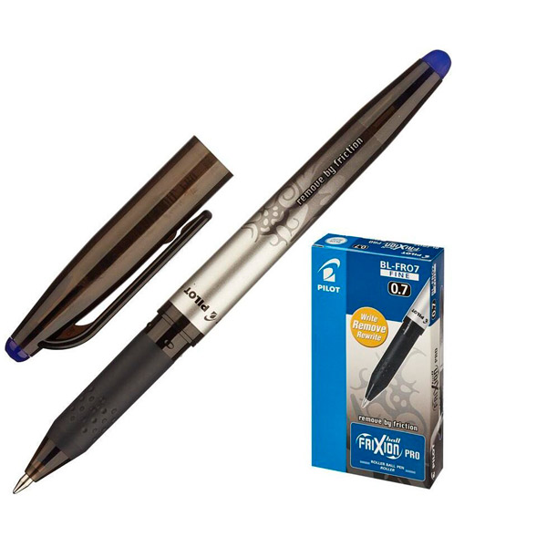 Ручка гелевая со стираемыми чернилами Pilot, "Frixion PRO", цвет чернил синий, толщина линии письма 0,35 мм, Япония
