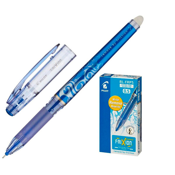 Ручка гелевая со стираемыми чернилами Pilot, "Frixion Point", цвет чернил синий, толщина линии письма 0,25 мм, Япония