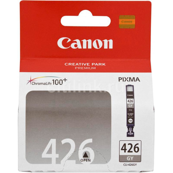 Картридж струйный Canon, CLI-426GY, оригинальный, цвет серый, Япония, 4560B001