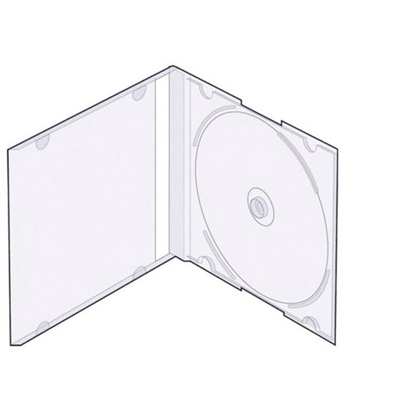 Футляр для CD/DVD диска 5 шт., 5 мм, VS, CD-box Slim/5, цвет прозрачный, Китай