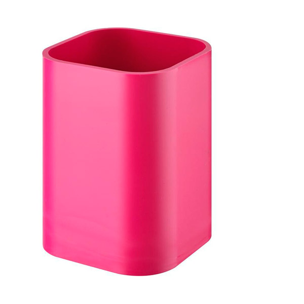Стакан для ручек Attache, цвет розовый, пластик, Россия