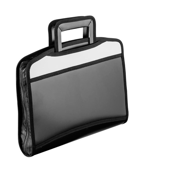 Папка-портфель Attache, пластик, A4+, отделений 5, 275х40х350 мм, молния, цвет серый, Россия