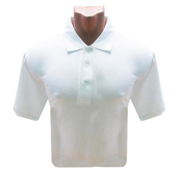 Рубашка Поло короткий рукав, цвет белый, р-р 44-46, Россия