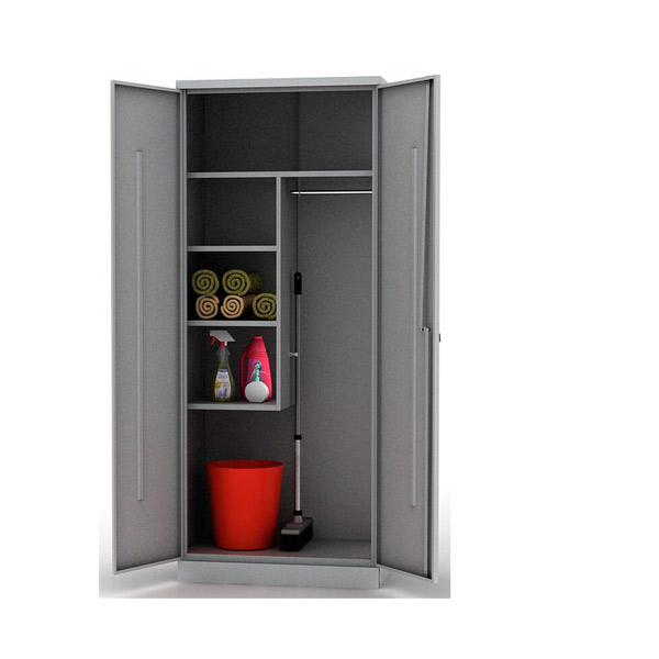 Шкаф хозяйственный металлический, ШМС-6.15, 756*450*1850 мм, цвет светло-серый