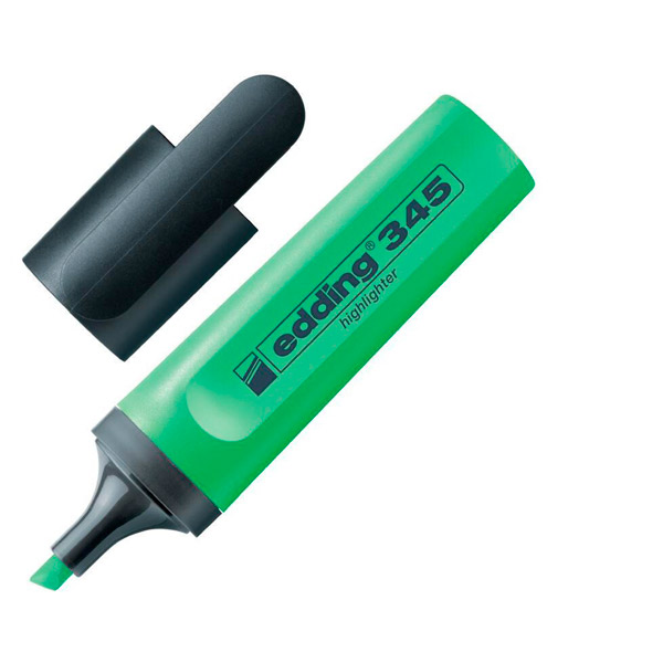 Текстовыделитель Edding, E-345, толщина линии письма 1-5 мм, цвет чернил зеленый, Германия