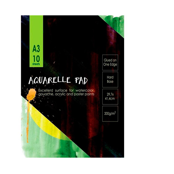 Альбом для акварели, A3, 10 листов, Kroyter, плотность 200 г/кв.м, Россия