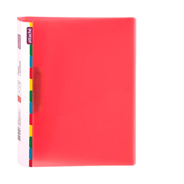 Папка с зажимом A4, Attache, "Diagonal", пластик, ширина корешка 17 мм, цвет красный, в упаковке 30 шт., Россия