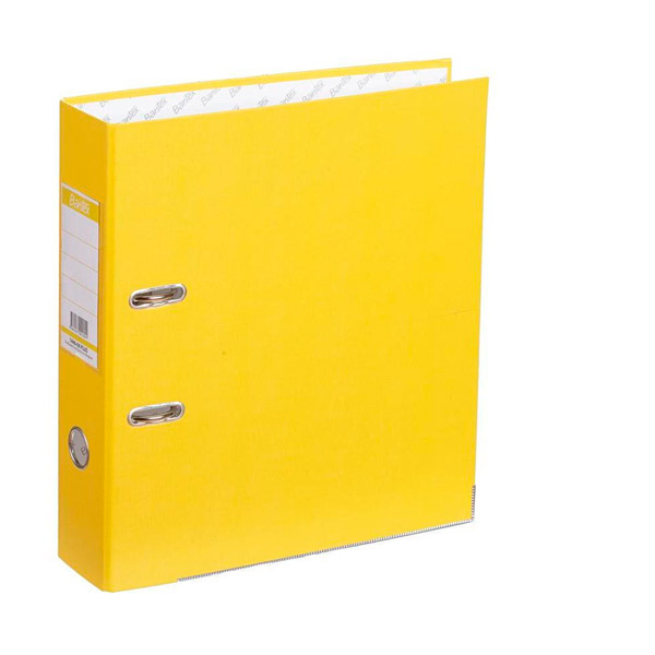 Регистратор A4+, ширина корешка 80 мм, цвет желтый, Bantex, "ECONOMY PLUS", защита нижнего края папки, пластик, Россия