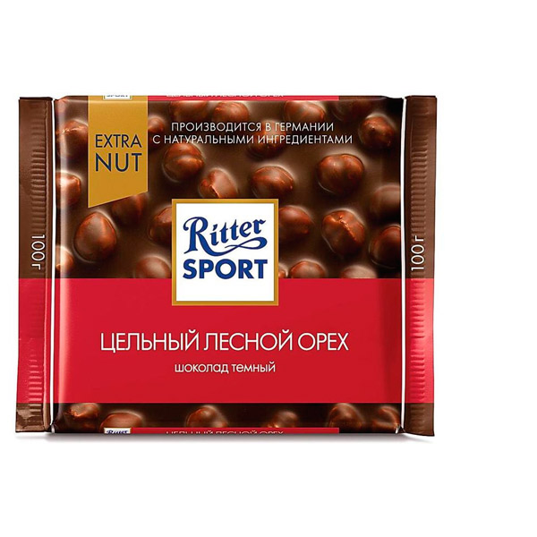 Шоколад Ritter Sport, горький, вес  100 г, Германия