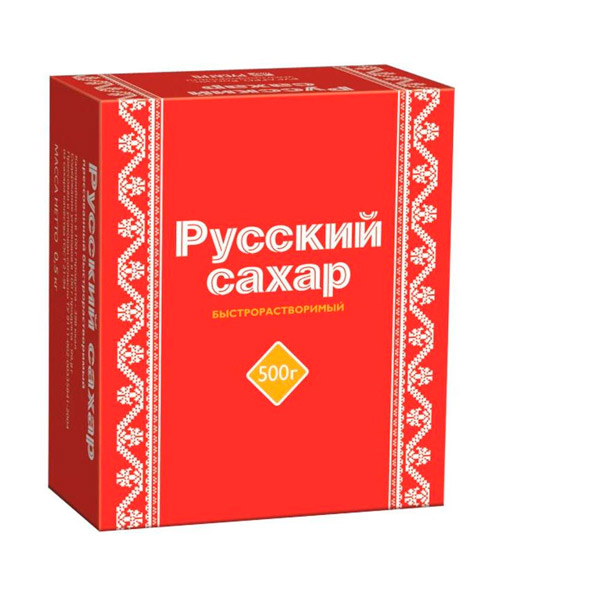 Сахар рафинад быстрорастворимый, белый, вес 500 г, Русский