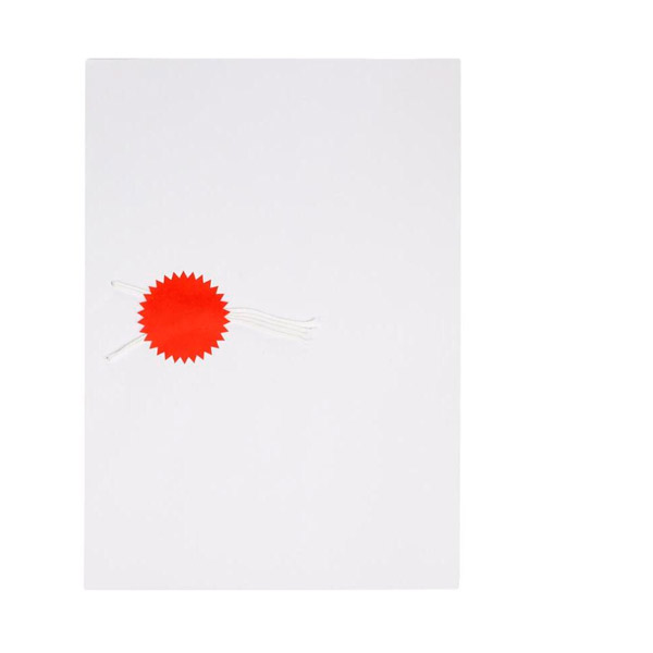 Наклейки для опечатывания документов Звездочки, d=52 мм, цвет красный, комплект 10 листов по 15 шт (150 шт), ProMEGA, Россия