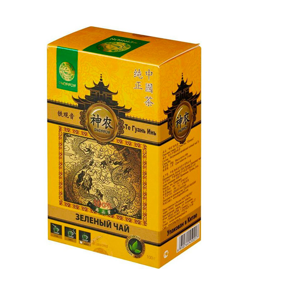 Чай листовой вес 100 г, Shennun, зеленый, классический, Китай