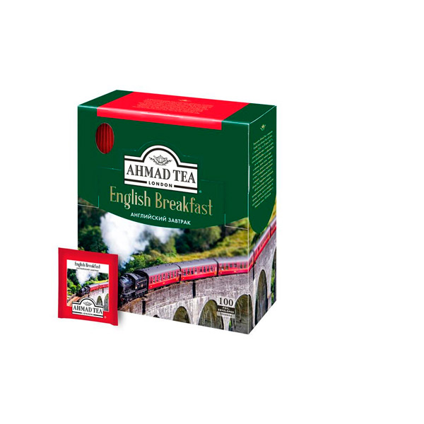 Чай пакетированный Ahmad Tea, "English Breakfast", черный, 100 пакетиков по 2 г, Россия, 600-012