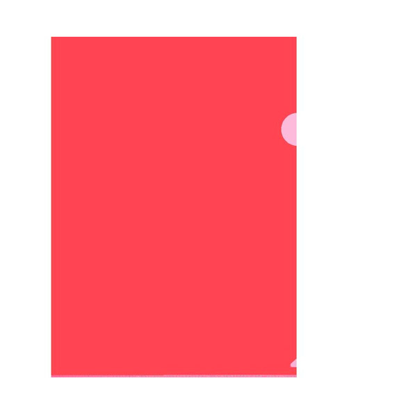 Папка-уголок A4, Attache Economy, пл. 100 мкм, в упаковке 10 шт., прозрачная тонированная, цвет красный, отделений 1, фактура песок, Россия