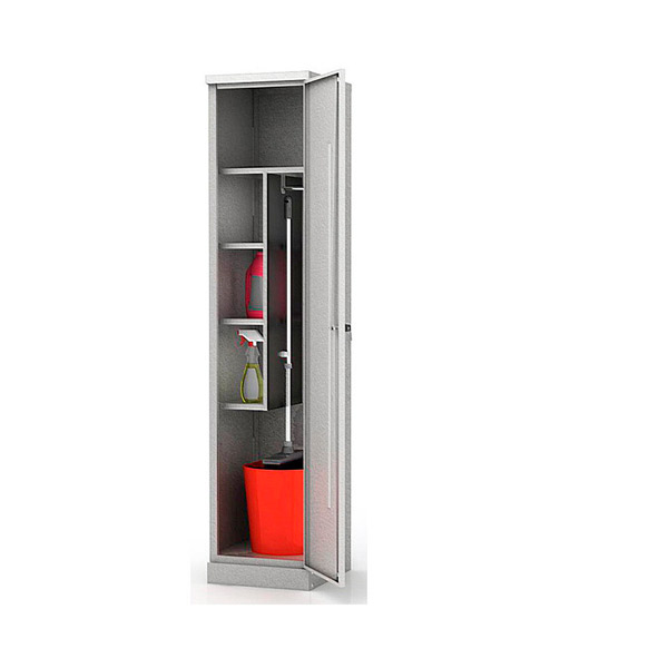 Шкаф хозяйственный металлический, ШМС-6.18, 400*450*1850 мм, цвет серый