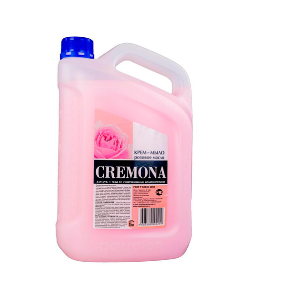 Жидкое крем-мыло, Кремона, "Розовое масло", 5000 мл, отдушка цветочная, Россия